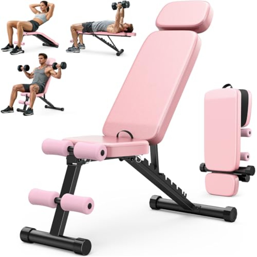 Home Gym Weight Bench - Adjustable Weight Bench with 10 Backrests