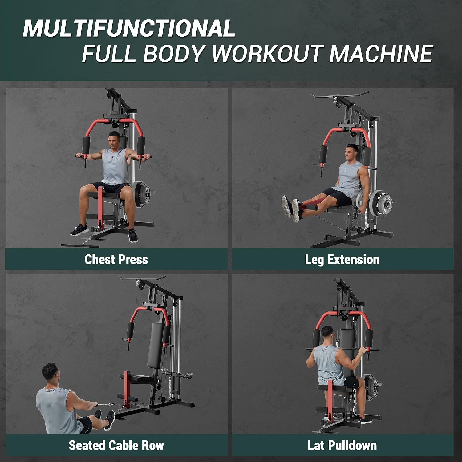 Full-Body Home Gym Machine wit - đánh giá và giá Pulley Home Gym