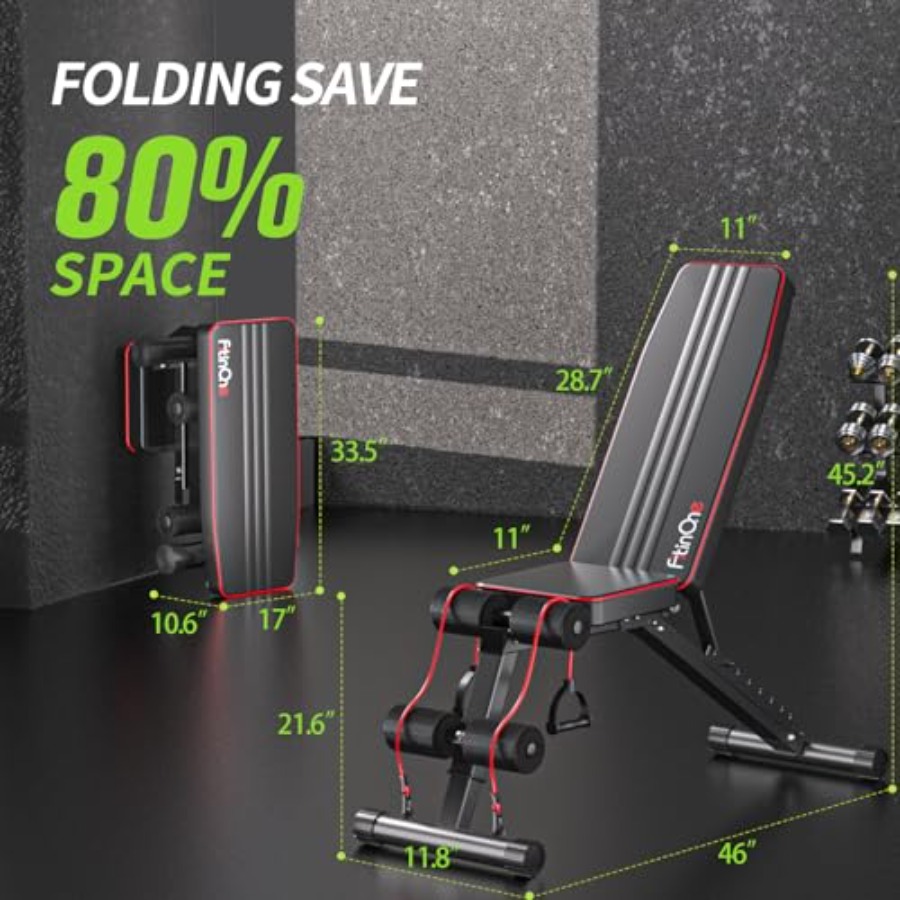 Adjustable Folding Weight Benc - đánh giá và giá Home Gym Weight Bench
