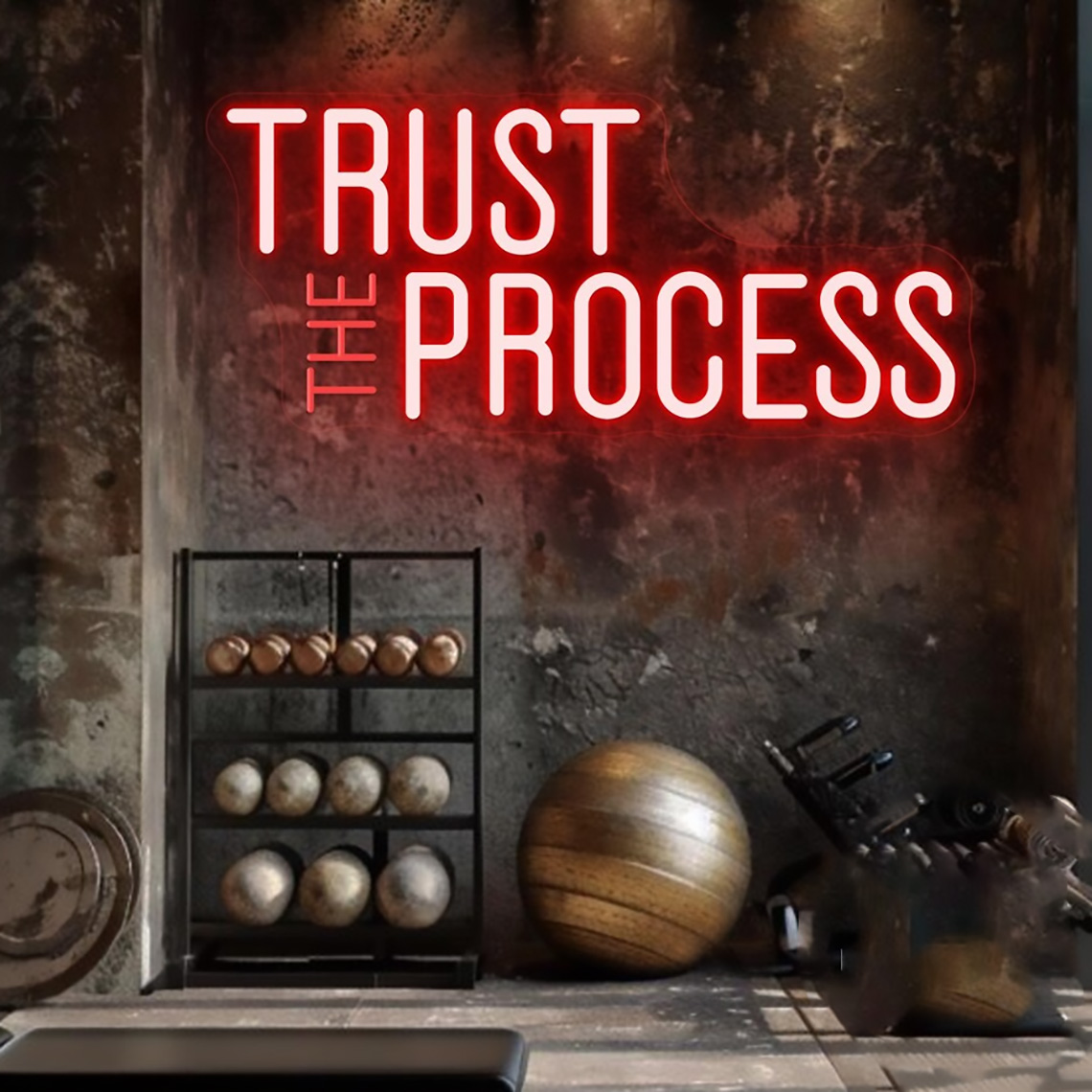 Trust The Process Neon Sign, C - đánh giá và giá Home Gym Quotes