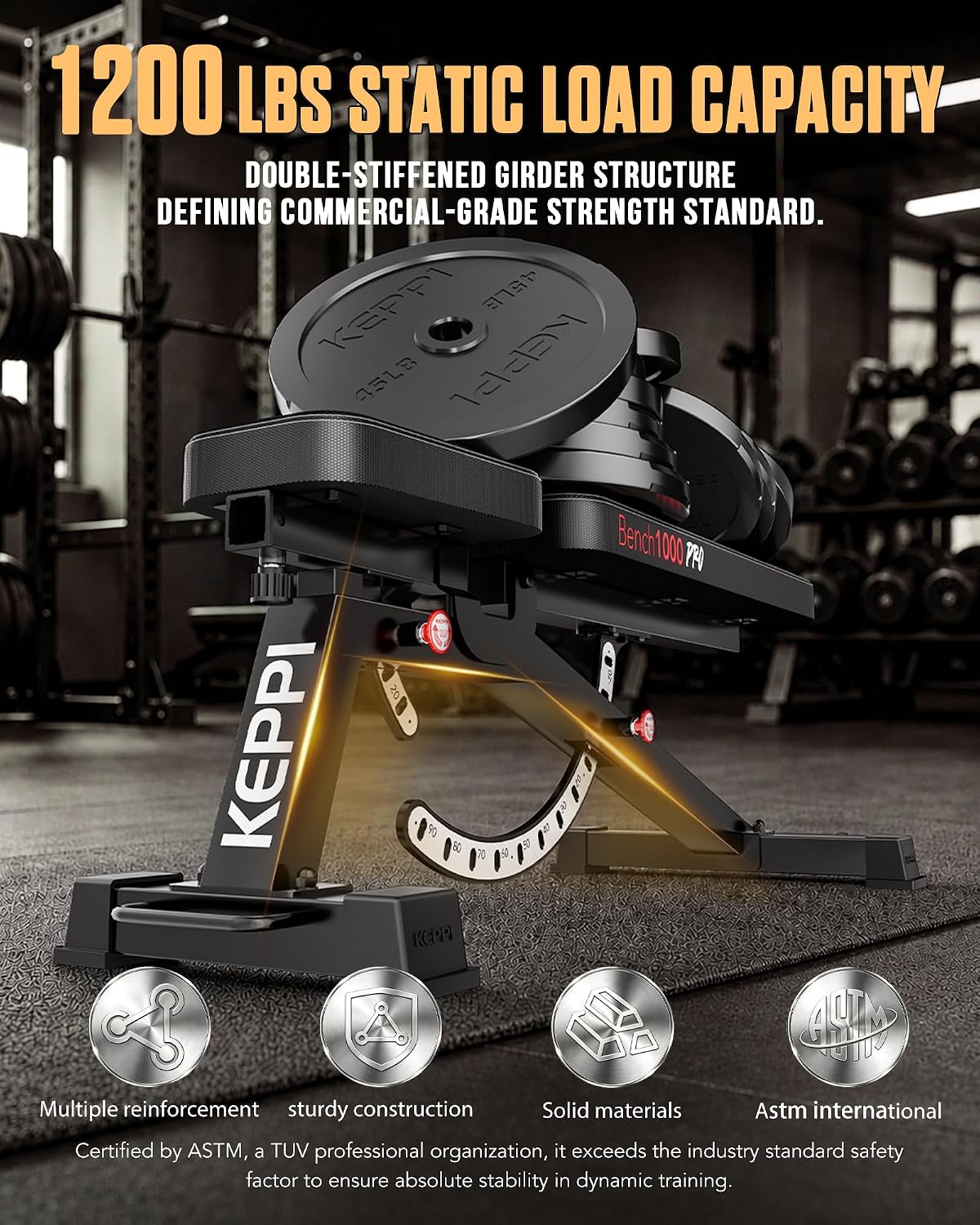 Adjustable Weight Bench 1200LB - đánh giá và giá Home Gym Weight Bench
