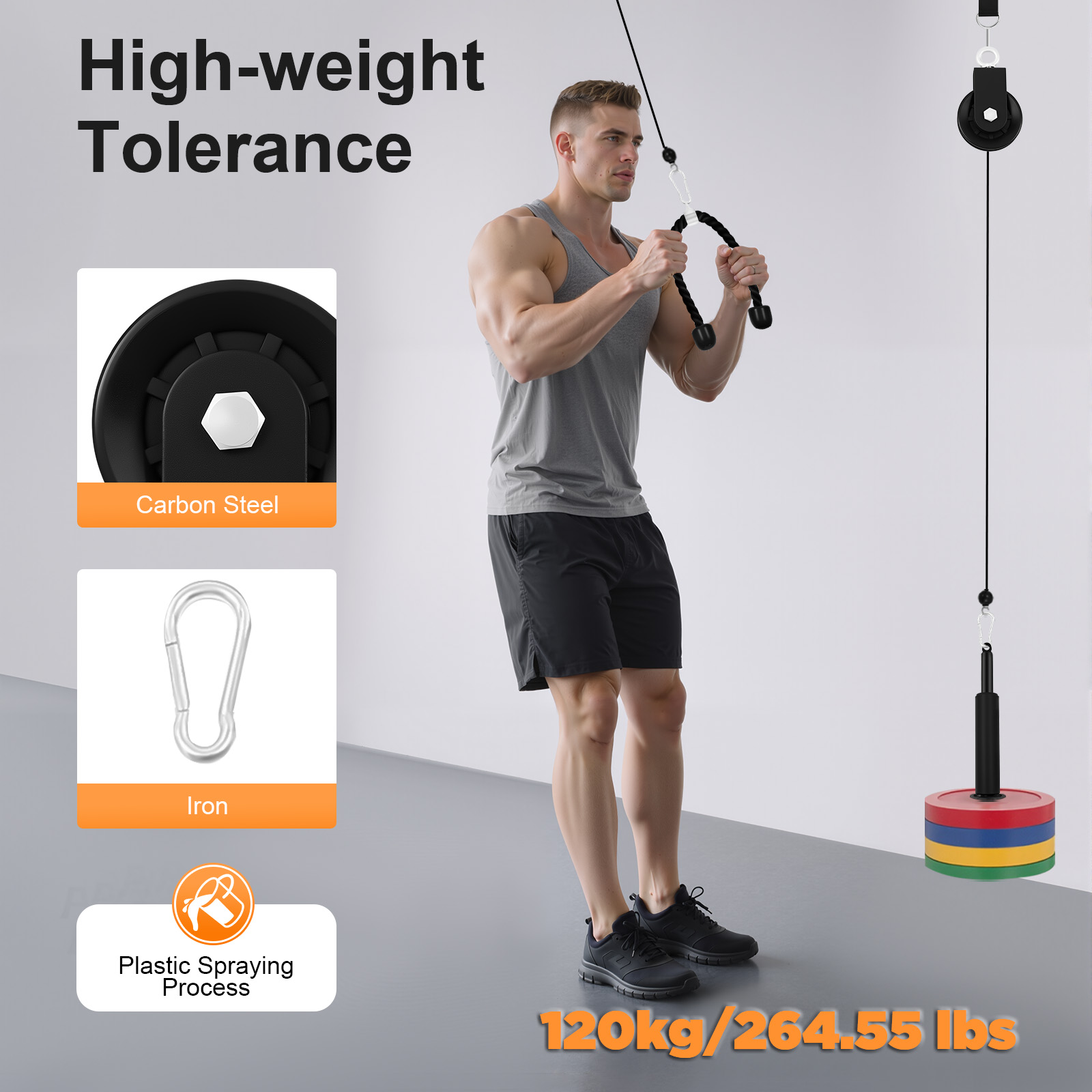 120kg Cable Pull Fitness Syste - đánh giá và giá Pulley Home Gym