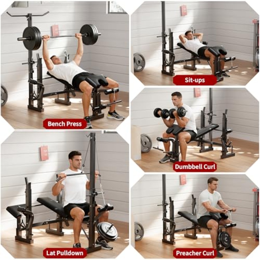 Home Gym Weight Bench Set: Ste - đánh giá và giá Home Gym Weight Bench